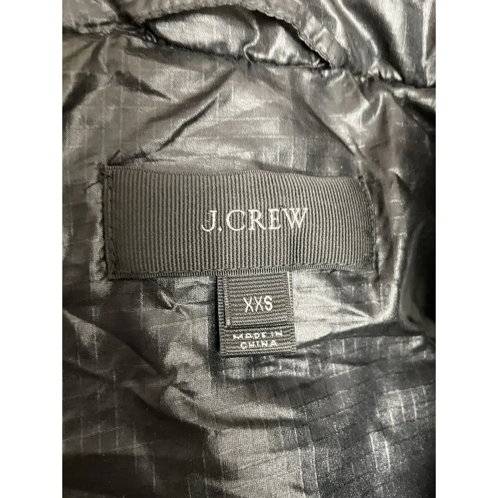 J. Crew Vest Puffer Women XXS Quilted Zip Front Down Feathers Heritage Layering‎